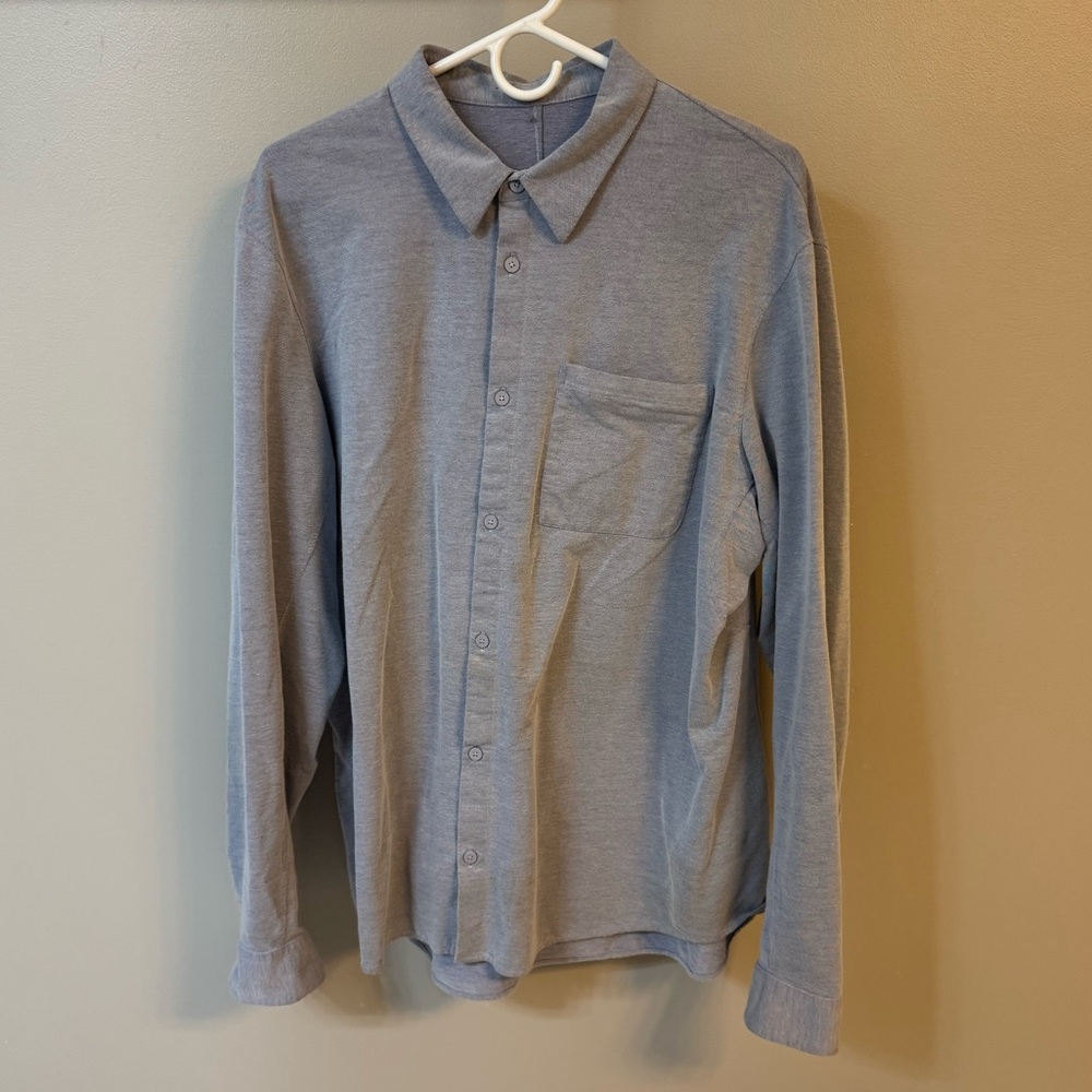lululemon athletica Light Blue Casual Button Down Shirt